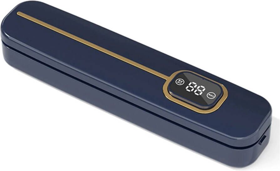 RM Store Automatische Vacuümsealer Draagbare Voedselverpakker Keuken Benodigdheden Donkerblauw 33 x 7.5 x 6 cm
