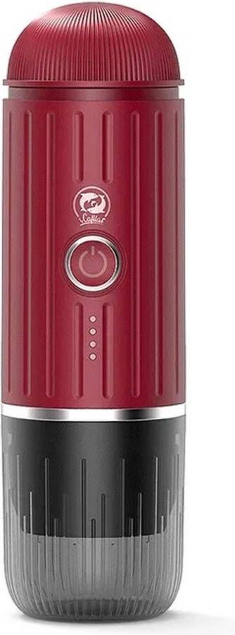 RM Store Draagbare Koffiezetapparaat Espresso Machine Voor Thuis Voor Auto Oplaadbaar USB Type C Capsule Poeder Rood