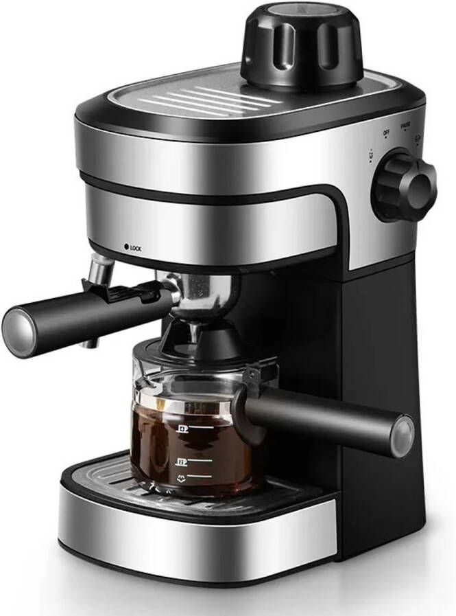 RM Store Elektrische Espressomachine Multifunctionele Koffiemachine Barista Machine Grijs Zwart 31 x 26.5 x 42 cm