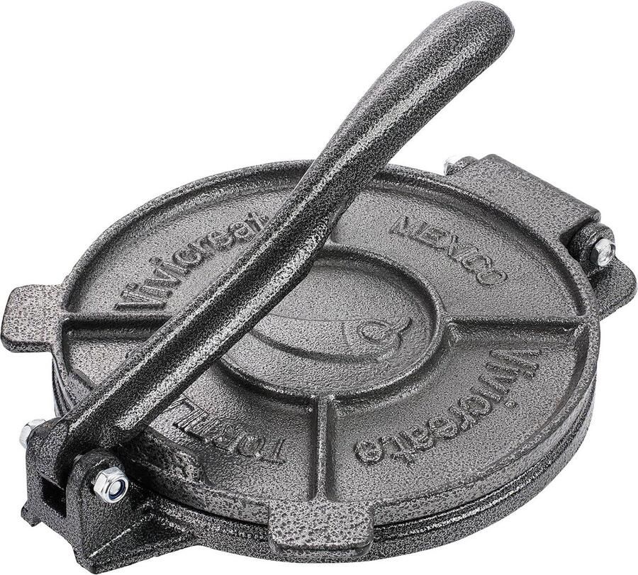 Robuuste Gietijzeren Tortillapers 19 cm voor Perfecte Wraps en Rotis
