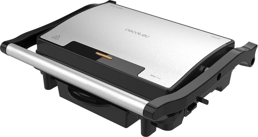 Rock'nGrill Rapid Elektrische grill en broodrooster 1500 W oppervlak 24 5 x 17 3 cm RockStone-coating verstelbare bovenplaat lekbak