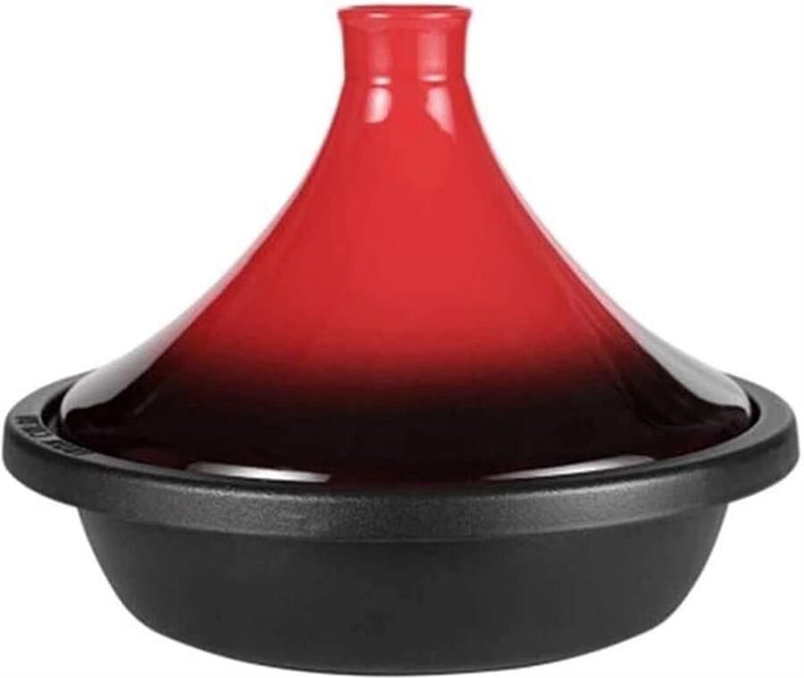 Rode Braadpan Soeppan Stoofpan Langzaam Koken Stoomcirculatie 27x15cm Rood
