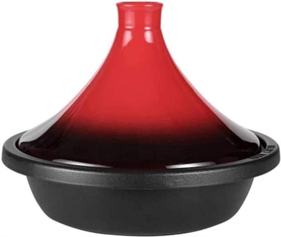 Rode Braadpan Soeppan Stoofpan Langzaam Koken Stoomcirculatie 27x15cm Rood