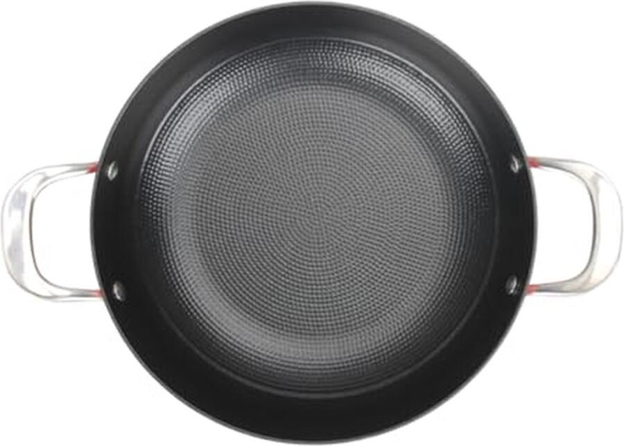 Rode gietijzeren braadpan 5.5L Optimale warmtebehoud licht en duurzaam anti-aanbak geschikt voor alle warmtebronnen
