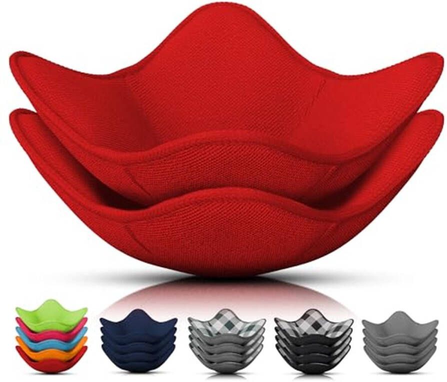 Rode Magnetron Kom Houder Hittebestendige Bescherming Voor Warme Gerechten