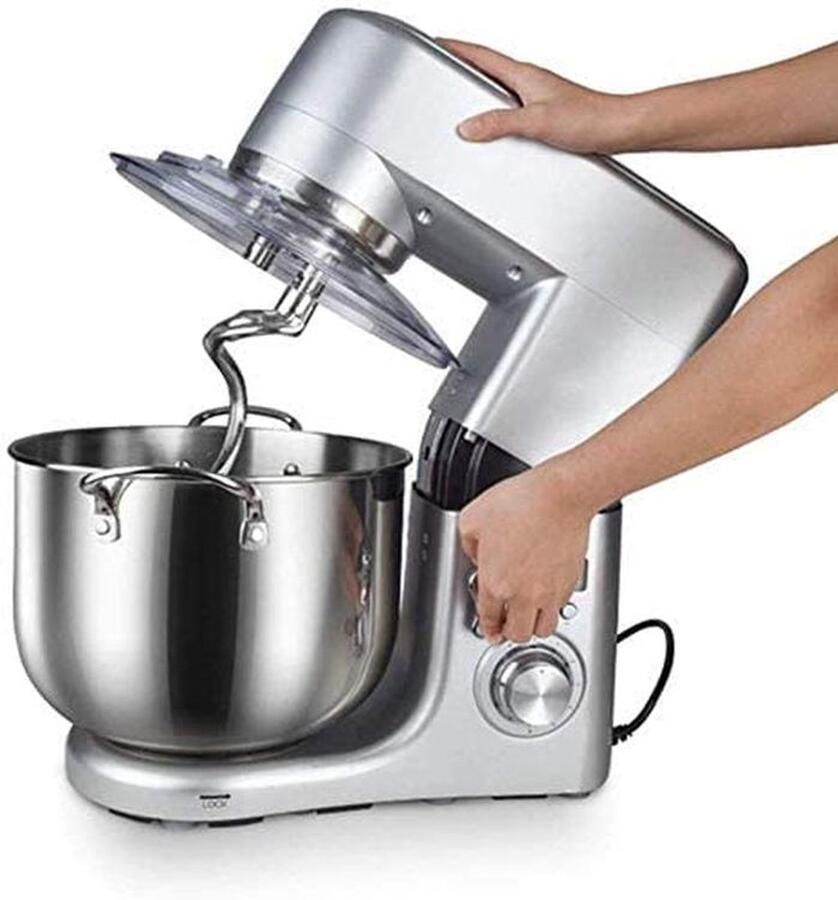 10 Litres 6 Speed Impulse Control LED Display K Scoop Dough Hook Hand Mixer + Baking Tray MK-6043