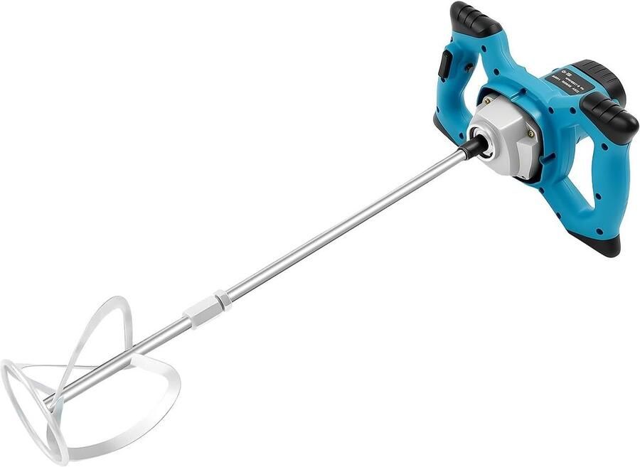 Roerapparaat Mengmachine Mortelmixer Materiaal Mengen 6 Snelheden 1400W 12cm Mengblad Blauw