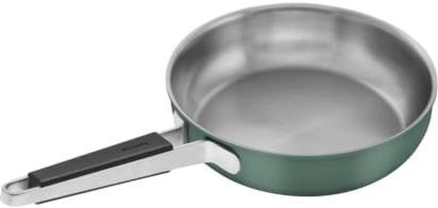 Roerbakpan Koekenpan Braadpan Gezond Koken Drielaagse Bodem 24 cm Groen