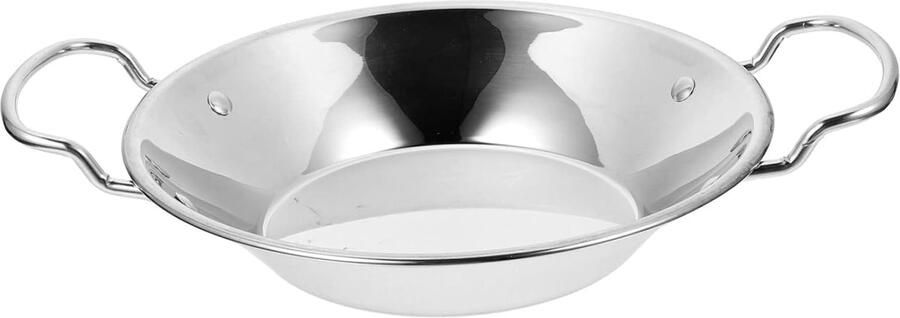 Roerbakpan met Handgrepen Koekenpan Wok Thuis Koken Snelle Warmteoverdracht 27.5 cm Zilver