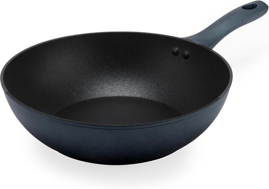 Roerbakpan Wok Koekenpan Snel Koken Thermo Indicatie Kleur 28 cm Rood