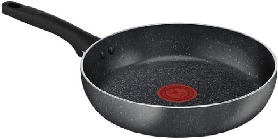 Roerbakpan Wokpan Koekenpan Vetarm Koken Minerale Antiaanbaklaag 28 cm Zwart