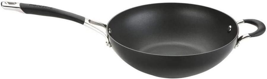 Roerbakpan Wokpan Sauspan Koken aanbraden Totaal anti-aanbaksysteem 26 cm Zwart