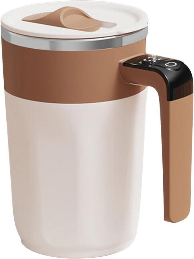 Roermok Elektrische mengbeker 400 ml elektrische automatische mengbeker roestvrijstalen automatische roerbeker draagbare elektrische hoge snelheid mengbeker voor koffie melk