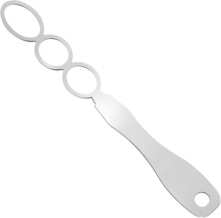 Keukenmixer Roerstaaf Handmatige Karn Zelf Boter Maken Roestvrijstalen Handvat 30 x 7 cm Zilver