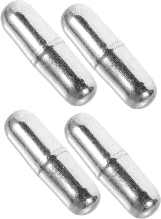Roerstaven Set Magnetische Mixers Vloeistoffen Mengen Roestvrij Staal 4 Delig Zilver