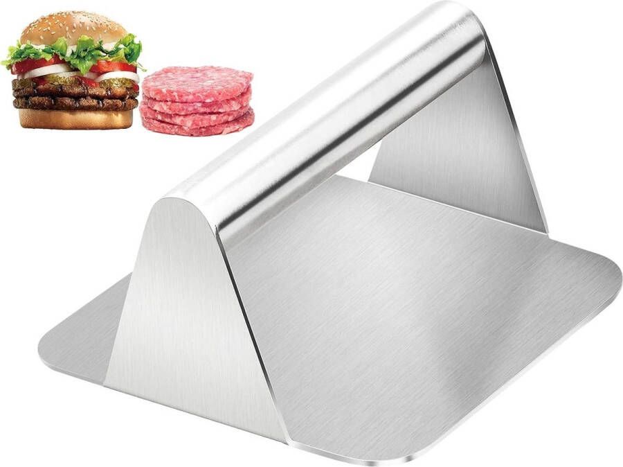 Roestvrij Staal 304 Vierkante Vleespers Handmatige Patty Pers voor Hamburgers Grote Hamburgerpers Vleeshakker