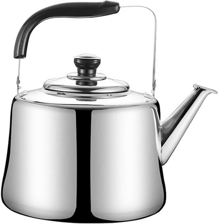 Roestvrij staal Fluitketel Waterkoker Keuken Snel Water Koken Automatische Waarschuwing 7 Liter Inhoud Zilver