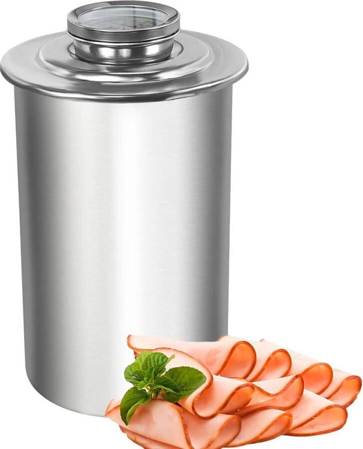 Roestvrij Staal Ham Vlees Pers Machine met Thermometer Gezonde Zelfgemaakte Deli Vlees Sandwich Vleeswaren Vis Gevogelte Zeevruchten Keuken Spek Vlees Druk