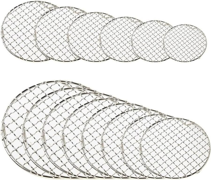 Roestvrij Staal Koelrek Bakrek Grillrek Koelen en Koken Stevig Drie Been 35cm Diameter Zilver