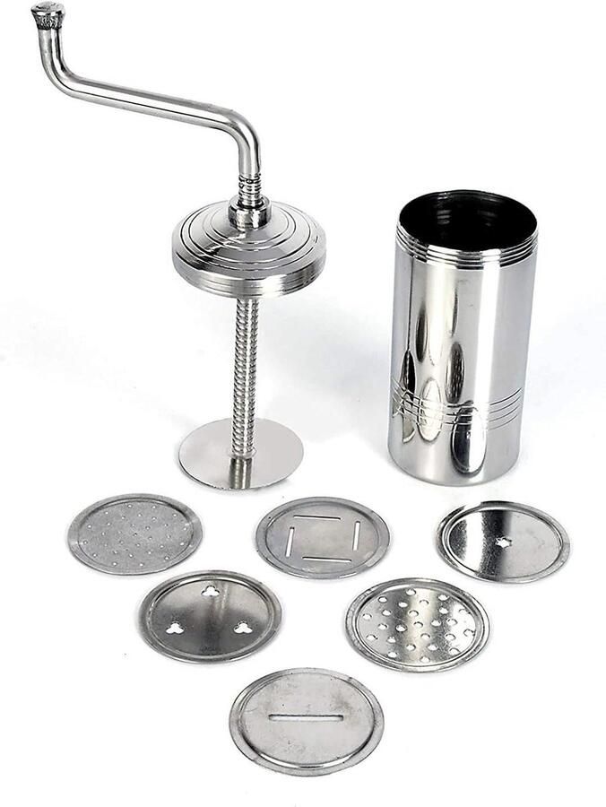 Roestvrij Staal Pastamaker Sev Maker Thuis Snacks Maken 6 Verwisselbare Schijven 454 g Brons