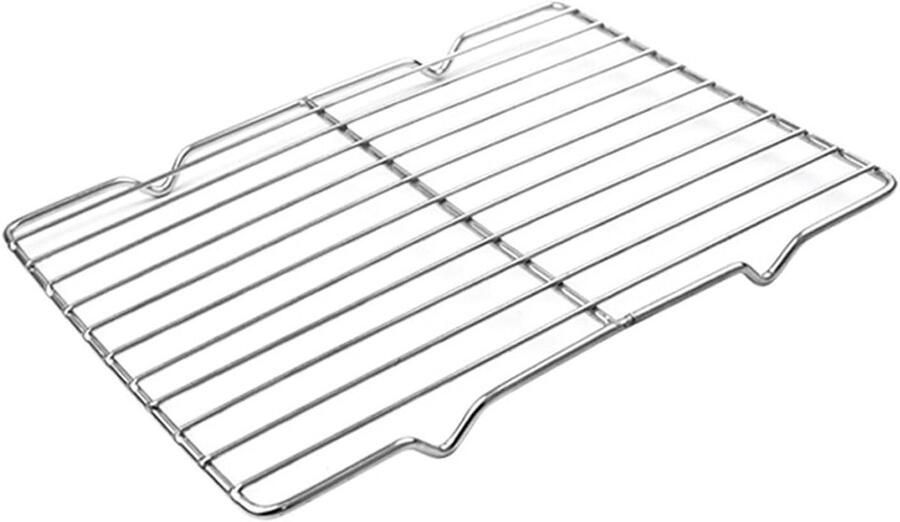 Roestvrij staal rek Bakrek gaas Koelen en grillen Vaatwasserbestendig 29x21 cm Zilver