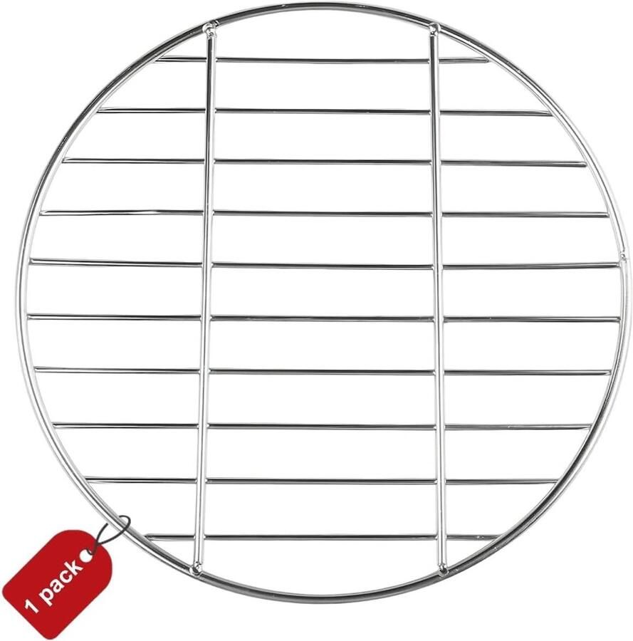 Roestvrij staal rond grillrooster rond grillrooster roestvrij staal rond grillrooster (diameter 30 cm) glad oppervlak voor feestjes picknicks camping
