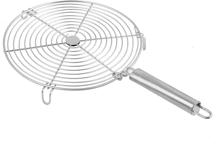 Roestvrij Staal Rooster Rond Kooknet Barbecue En Grillen Veelzijdig Kookoppervlak 33x20 Cm Zilverkleurig