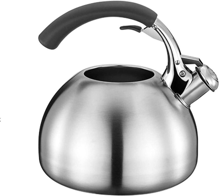 Roestvrij staal waterkoker Theepot fluitketel Koffie en thee zetten Fluit bij kookpunt 2.5L Rood
