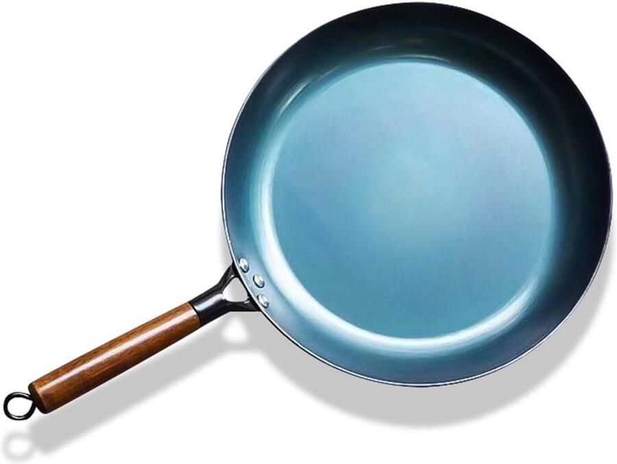 Roestvrij Staal Wok Koekenpan Roerbakpan Veelzijdig Koken Gelijkmatige Warmteverdeling 31 cm Diameter Zilver