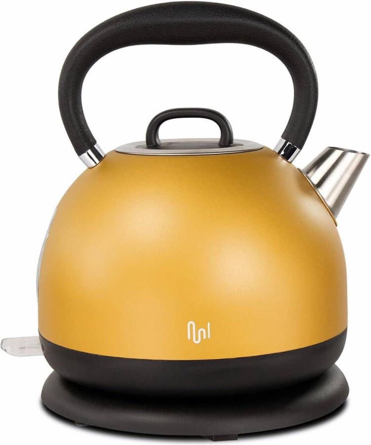 Roestvrij-stalen 17 liter waterkoker theeketel met 2200 watt vermogen goud