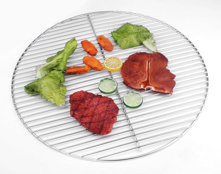 Roestvrij stalen grillrooster 54 5 cm 6 4 mm staven voor kogelbarbecue 55 56 57 cm ook voor Weber