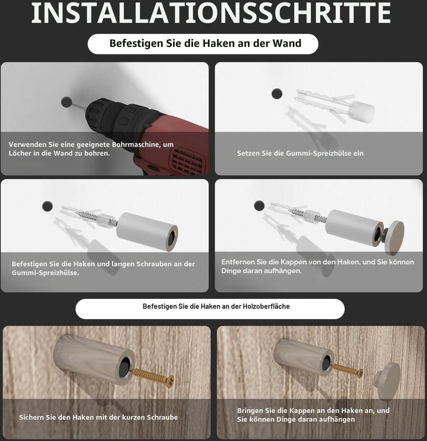 Roestvrij stalen haken SUS304 wandhaken zilveren kapstokhaken Heavy Duty met boordoekhaak voor muur badkamer keuken slaapkamer 4 stuks