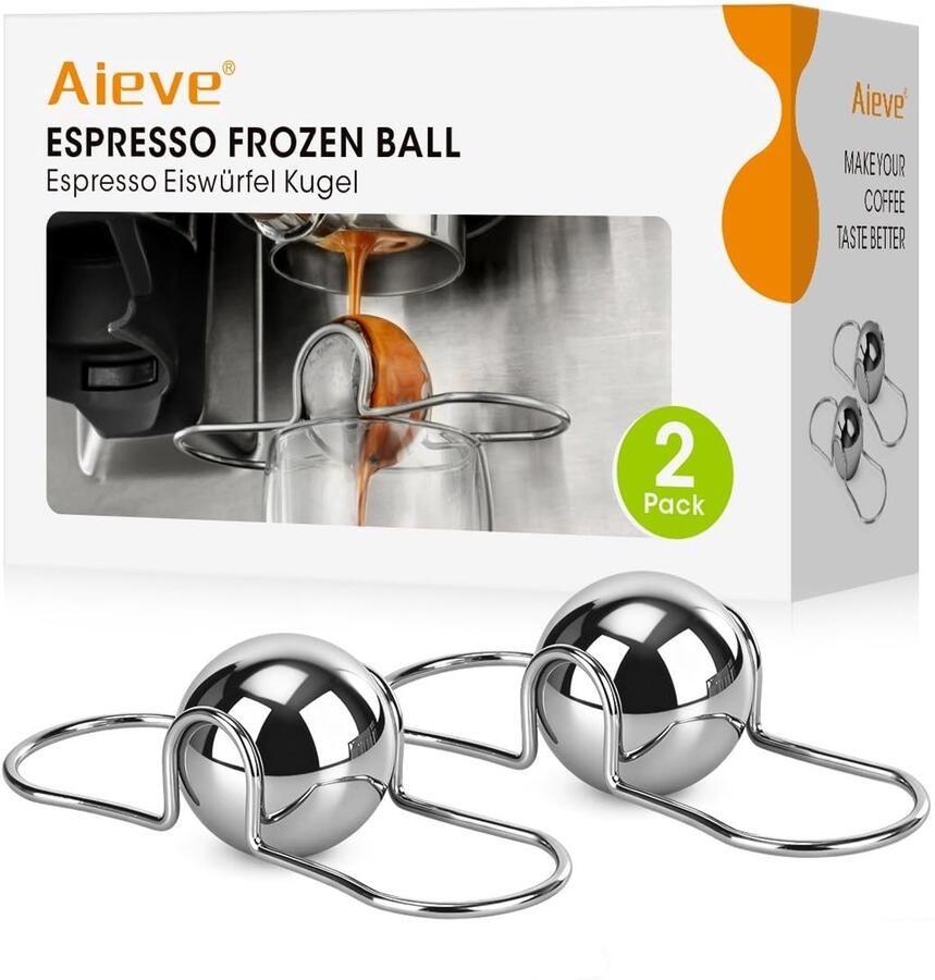 Roestvrij Stalen Koelballen voor Espresso Koffie (Set van 2)
