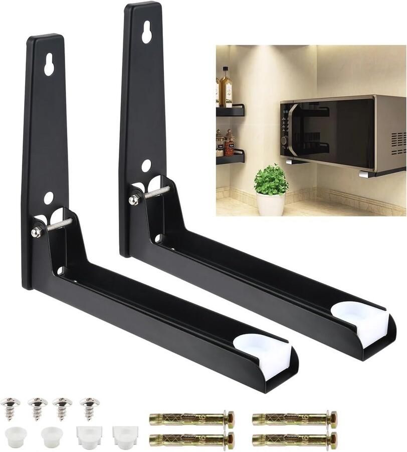 Roestvrij Stalen Magnetronhouder Wand 2 Stuks