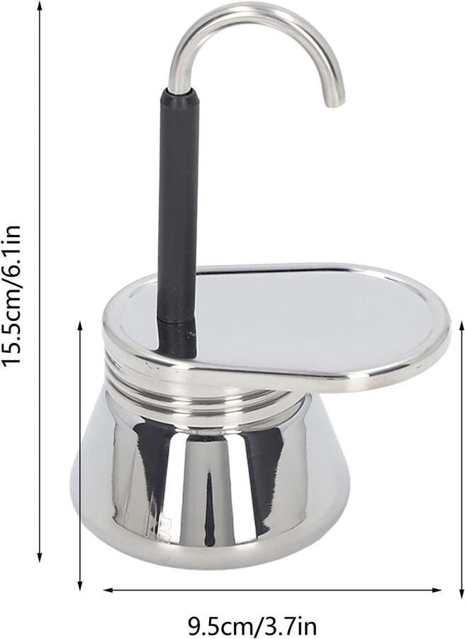 Roestvrij Stalen Moka Pot Italiaanse Koffiemachine Roestvrij Staal Enkele Tuit Mocha Pot Roestvrij Staal Lichtgewicht Italiaans Koffieapparaat Voor Buiten Kamperen Huis
