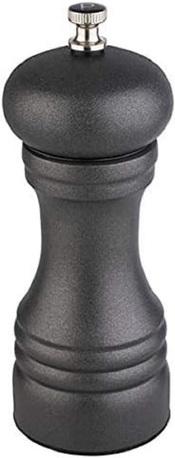 Roestvrij stalen pepermolen gunmetal – traploos instelbare maalgraad – hoogte 15 5 cm