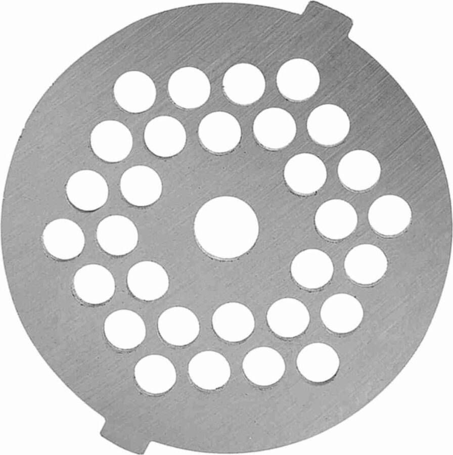 Roestvrij stalen vleesmolen mesplaat met 5 7 mm boringen Professioneel reserveonderdeel