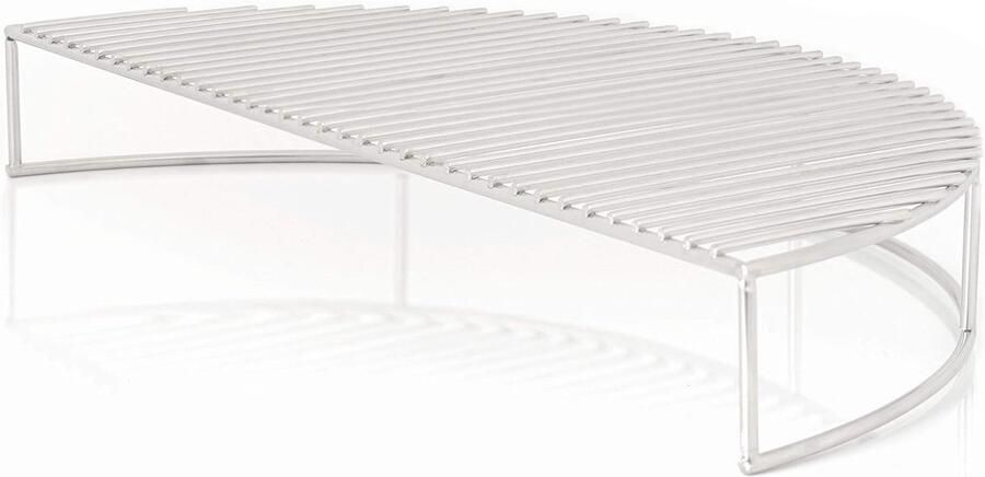 Roestvrij stalen warmhoudrooster rond 54 5 x 25 5 x 7 5 cm geschikt voor kogelgrill met Ø 57 cm grillrooster voor 2e niveau universeel warmingrek meer grilloppervlak met verlengrek