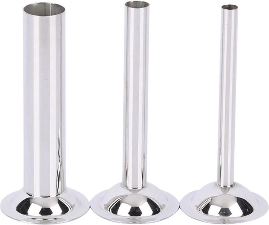 Roestvrij Stalen Worstvulbuizen set van 3 voor Vleesmolen