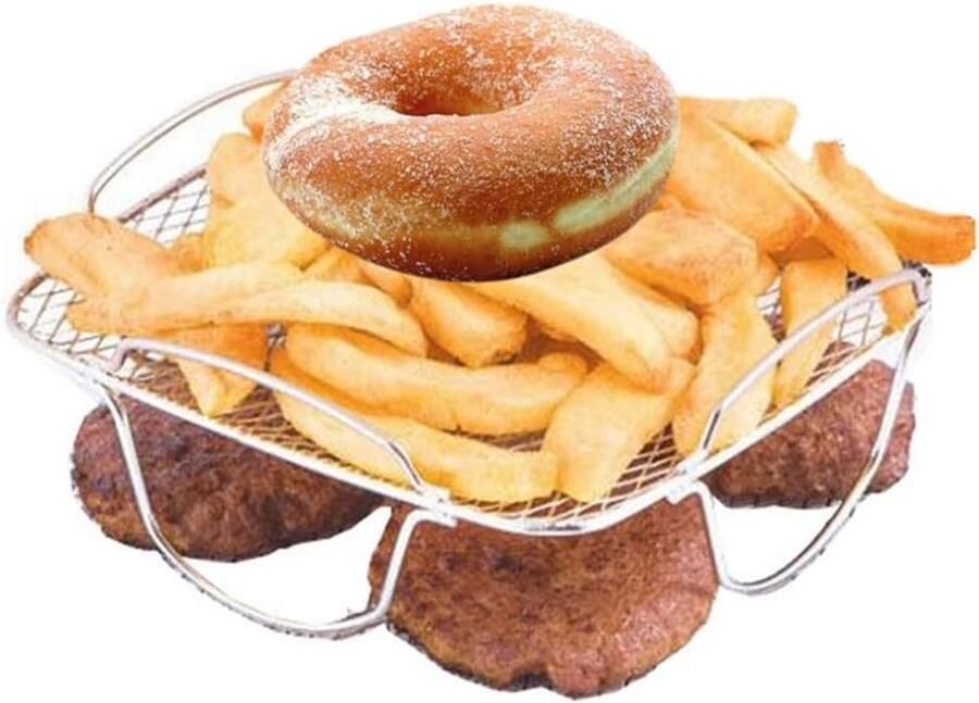 Roestvrijstalen Accessoire Frame voor Luchtfriteuse Grill en Droogrek