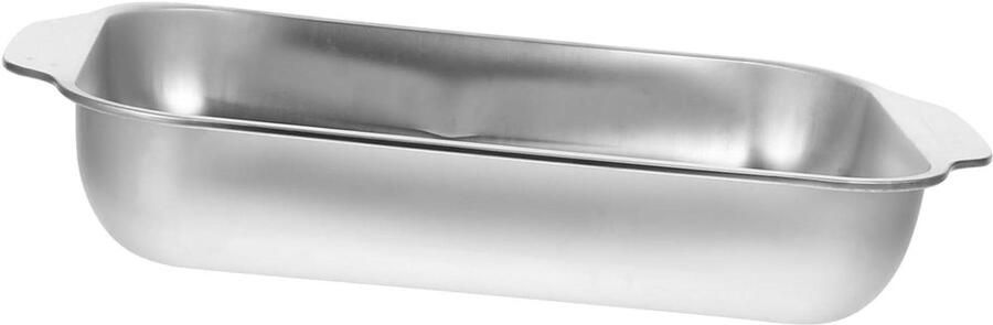 Roestvrijstalen Bakplaat Diepe Grilpan Oven en Grillen Spatwaterdicht Ontwerp 40x25x6.5cm Zilver