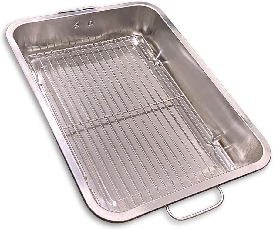 Roestvrijstalen Bakplaat met Koelrek Gezond Niet Giftig & Vaatwasmachinebestendig (29cm x 41cm)