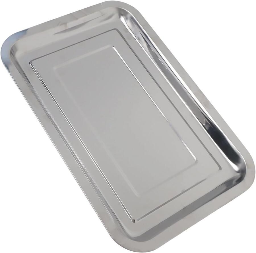 Roestvrijstalen bakplaat Ovenpan lade Koekjes bakken Roestbestendig materiaal 32 x 22 x 2 cm Zilver