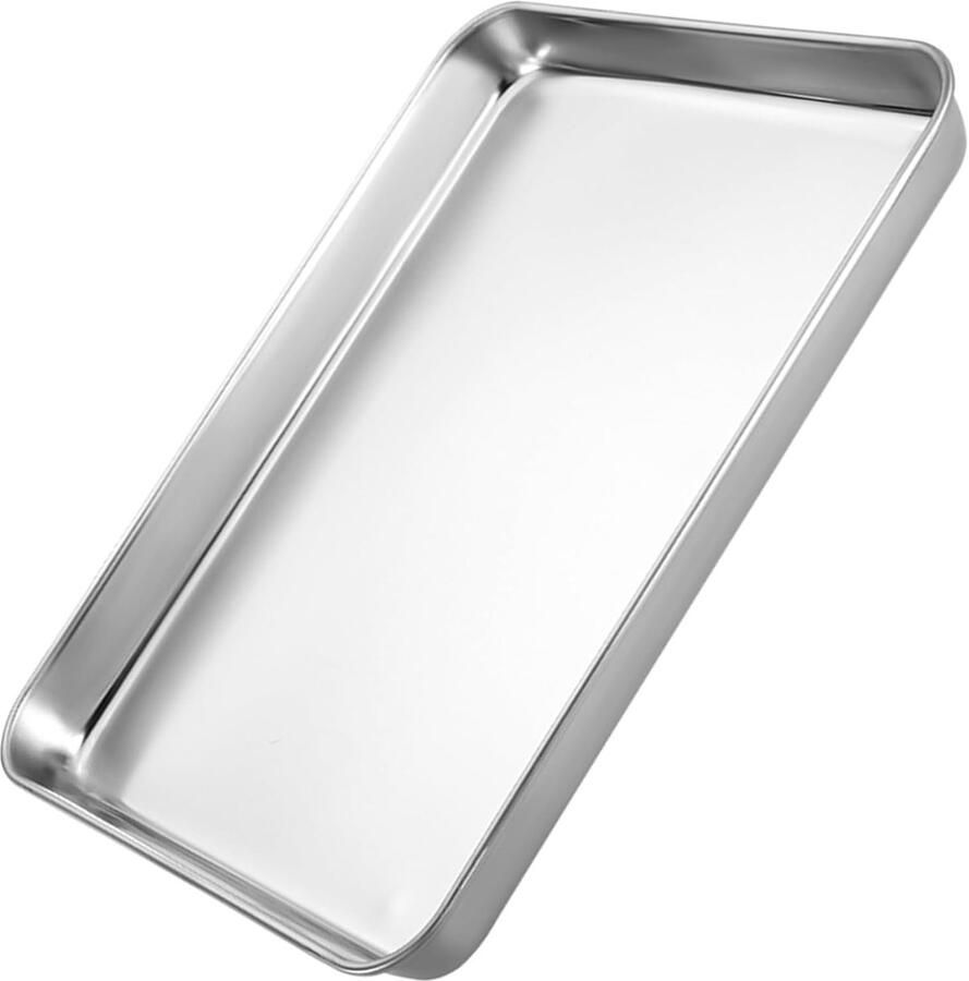 Roestvrijstalen Bakplaat Ovenplaat Lade Bakken Braden Koelen Hittebestendig Zonder Coating Maten Zilver