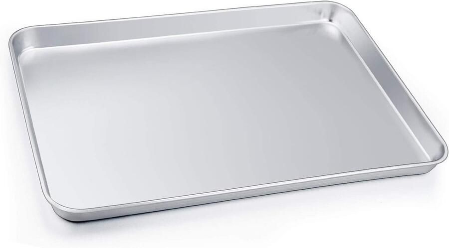 Roestvrijstalen bakplaat rechthoekige bakvorm 40 x 30 x 2 5 cm ideaal voor taarten en ovenschotels gemakkelijk schoon te maken en vaatwasmachinebestendig