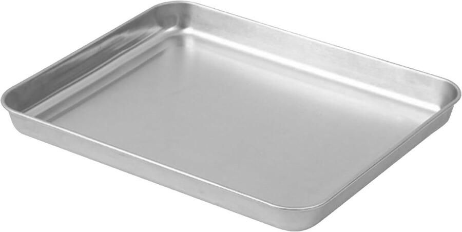 Roestvrijstalen bakplaat Rechthoekige grillplaat Gelijkmatig bakken Verdikt ontwerp Small formaat Zilver