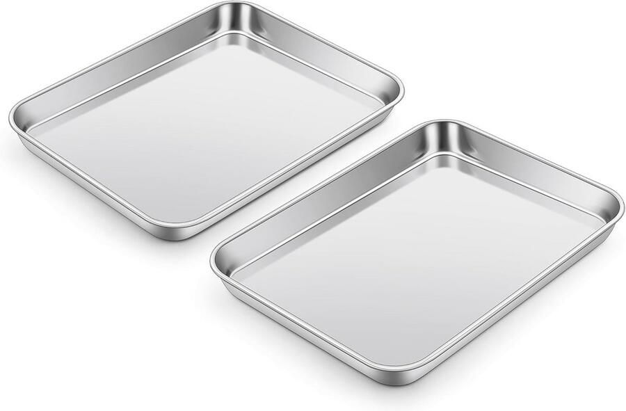 Roestvrijstalen Bakplaat Set Rechthoekige Ovenplaat 2 Stuks