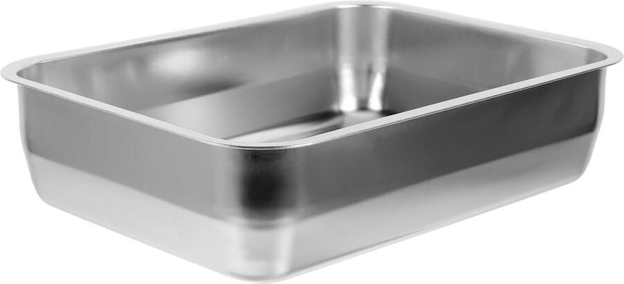 Roestvrijstalen Bakplaat Visrooster Ovenplaat Gourmetten en Grillen Duurzaam Roestvrij Staal 21.7 x 16 x 5.5cm Zilver