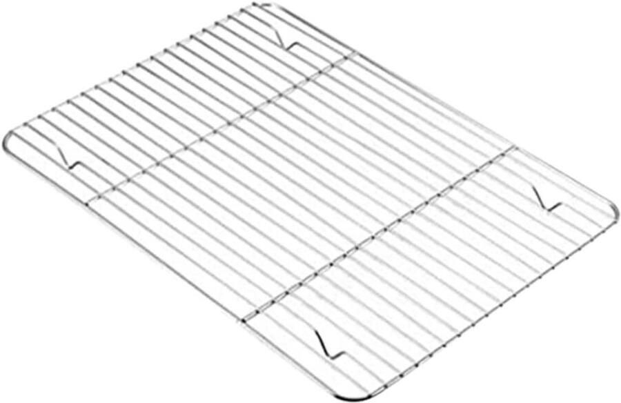 Roestvrijstalen Bakrek Koelrek Oven Bakken Grillen Koken Maximale Luchtcirculatie 23 x 17 cm Zilver