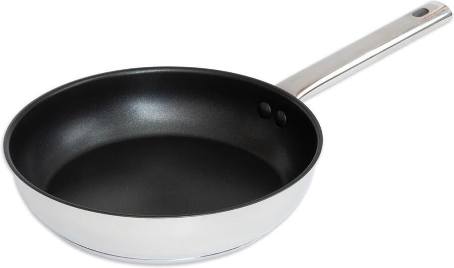 Roestvrijstalen braadpan 24 cm Duurzaam Antiaanbaklaag Geschikt voor Inductie Gas en Elektrisch
